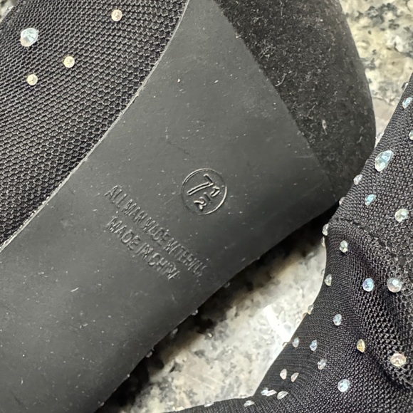 Mix No. 6 Black Over the Knee high heel boots embellished Rhinestones NWT 7.5 - Picture 12 of 14